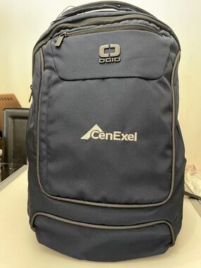 OGIO Navy Blue Men's Travel Backpack with CenExel Logo Size M